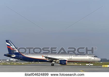 Stock Photo - Aeroflot, Airbus, A321, Munich Airport, Upper Bavaria, Germany, Europe. Fotosearch