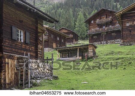 Almdorf Oberstalleralm, Innervillgraten, Tyrol, Austria, Europe View Large Photo Image Stock Photography - Almdorf Oberstalleralm, Innervillgraten, Tyrol, Austria, Europe. Fotosearch