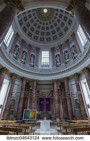 Altar room with dome of the catholic parish church St. Elisabeth, completed 1903, Nuremberg, Middle Franconia, Bavaria, Germany, Europe View Large Photo Image Picture - Altar room with dome of the catholic parish church St. Elisabeth, completed 1903, Nuremberg, Middle Franconia, Bavaria, Germany, Europe. Fotosearch
