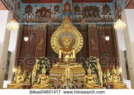 Altar with Buddha statue, Wat Chana Songkhram, Buddhist temple complex, Phra Nakhon, Bangkok, Thailand, Asia View Large Photo Image Stock Photo - Altar with Buddha statue, Wat Chana Songkhram, Buddhist temple complex, Phra Nakhon, Bangkok, Thailand, Asia. Fotosearch