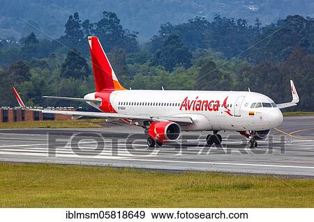 Stock Photo - An Airbus A320 aircraft of Avianca with registration number N745AV at Medellin Rio Airport (MDE), Medellin, Colombia, South America. Fotosearch
