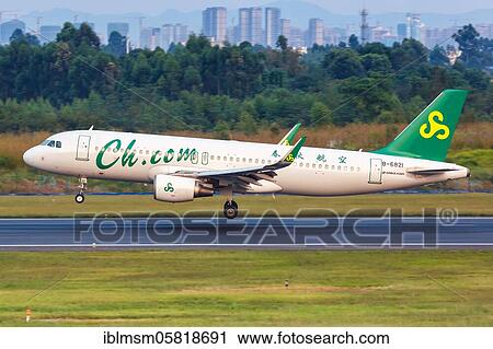 An Airbus A320 aircraft of Spring Airlines with registration number B-6821 at Chengdu Airport (CTU), Chengdu, China, Asia View Large Photo Image Stock Image - An Airbus A320 aircraft of Spring Airlines with registration number B-6821 at Chengdu Airport (CTU), Chengdu, China, Asia. Fotosearch