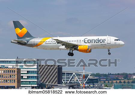 An Airbus A320 of Condor Thomas Cook Airlines Balearics with the registration number EC-NAC at Stuttgart Airport (STR), Stuttgart, Germany, Europe View Large Photo Image Stock Image - An Airbus A320 of Condor Thomas Cook Airlines Balearics with the registration number EC-NAC at Stuttgart Airport (STR), Stuttgart, Germany, Europe. Fotosearch