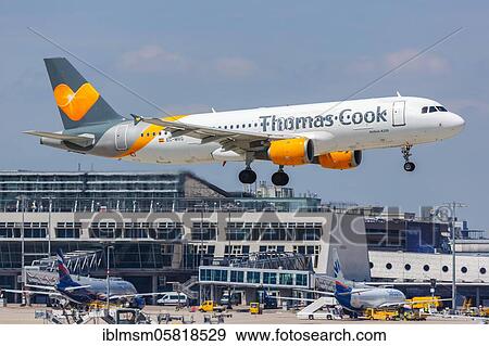 An Airbus A320 of Thomas Cook Airlines Balearics with the registration EC-MVG at Stuttgart Airport (STR), Stuttgart, Germany, Europe View Large Photo Image Stock Photo - An Airbus A320 of Thomas Cook Airlines Balearics with the registration EC-MVG at Stuttgart Airport (STR), Stuttgart, Germany, Europe. Fotosearch