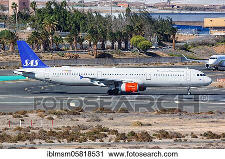 An Airbus A321 aircraft of SAS Scandinavian Airlines with registration OY-KBE at Gran Canaria Airport (LPA), Gran Canaria, Spain, Europe View Large Photo Image Stock Image - An Airbus A321 aircraft of SAS Scandinavian Airlines with registration OY-KBE at Gran Canaria Airport (LPA), Gran Canaria, Spain, Europe. Fotosearch