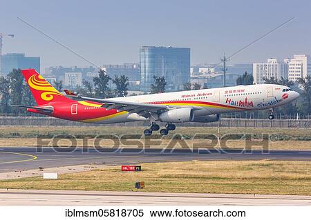 An Airbus A330-300 aircraft of Hainan Airlines with registration number B-8287 at Beijing Airport (PEK), Beijing, China, Asia View Large Photo Image Stock Photography - An Airbus A330-300 aircraft of Hainan Airlines with registration number B-8287 at Beijing Airport (PEK), Beijing, China, Asia. Fotosearch