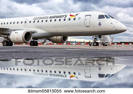 An Embraer 190 of German Airways with the registration number D-AJHW at Cologne Bonn Airport (CGN), Cologne, Germany, Europe View Large Photo Image Stock Photography - An Embraer 190 of German Airways with the registration number D-AJHW at Cologne Bonn Airport (CGN), Cologne, Germany, Europe. Fotosearch