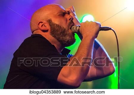 Andre Ellenberger singer of the Swiss metal band Piranha live in the Schüür Lucerne, Switzerland, Europe View Large Photo Image Stock Photo - Andre Ellenberger singer of the Swiss metal band Piranha live in the Schüür Lucerne, Switzerland, Europe. Fotosearch