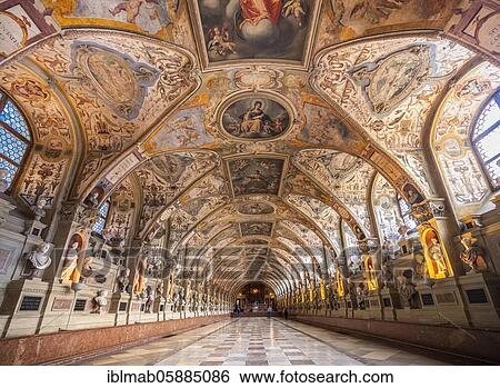 Antiquarium, ballroom with ceiling paintings, Munich Residence, Munich, Upper Bavaria, Bavaria, Germany, Europe View Large Photo Image Stock Photograph - Antiquarium, ballroom with ceiling paintings, Munich Residence, Munich, Upper Bavaria, Bavaria, Germany, Europe. Fotosearch