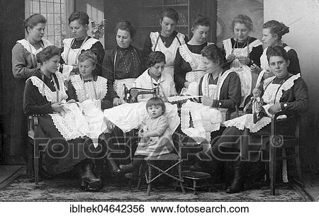 Apprenticeship, sewing women with sewing machine, 1920s, Germany, Europe View Large Photo Image Stock Photograph - Apprenticeship, sewing women with sewing machine, 1920s, Germany, Europe. Fotosearch