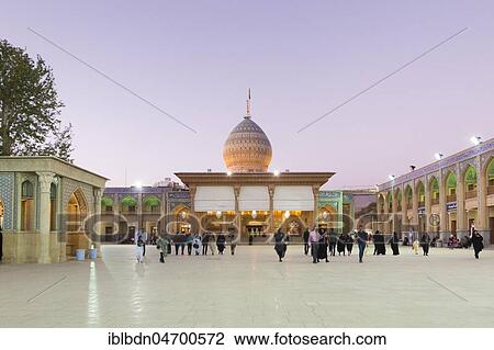 Stock Image - Aramgah-e Shah-e Cheragh complex, pilgrimage place and mausoleum, Shiraz, Iran, Asia. Fotosearch