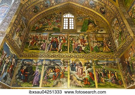Armenisch-apostolische Kirche, Wandmalereien mit Szenen aus den alten und neuen Testament, Vank-Kathedrale, Jolfa oder Neu-Dschulfa, Isfahan, Iran View Large Photo Image Stock Image - Armenisch-apostolische Kirche, Wandmalereien mit Szenen aus den alten und neuen Testament, Vank-Kathedrale, Jolfa oder Neu-Dschulfa, Isfahan, Iran. Fotosearch