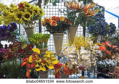 Artificial flowers, plastic flowers, garden centre, Bavaria, Germany, Europe View Large Photo Image Picture - Artificial flowers, plastic flowers, garden centre, Bavaria, Germany, Europe. Fotosearch