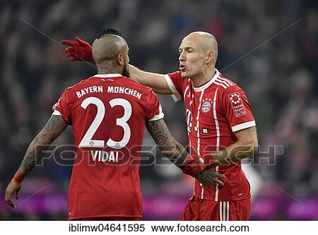 Arturo Vidal (left) discusses with Arjen Robben of FC Bayern Munich, Allianz Arena, Munich, Bavaria, Germany) View Large Photo Image Stock Photography - Arturo Vidal (left) discusses with Arjen Robben of FC Bayern Munich, Allianz Arena, Munich, Bavaria, Germany). Fotosearch
