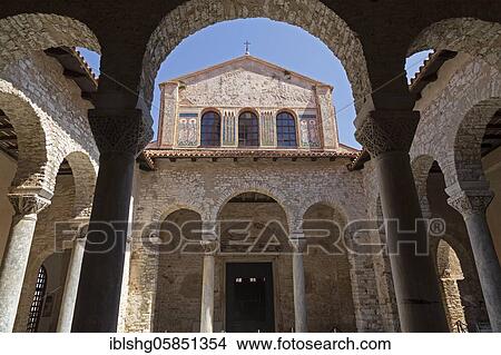 Atrium, Euphrasius Basilica, UNESCO World Heritage, Porec, Istria, Croatia, Europe View Large Photo Image Picture - Atrium, Euphrasius Basilica, UNESCO World Heritage, Porec, Istria, Croatia, Europe. Fotosearch