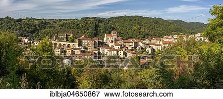 Auzon village, Haute Loire department. Auvergne, France, Europe View Large Photo Image Stock Photo - Auzon village, Haute Loire department. Auvergne, France, Europe. Fotosearch