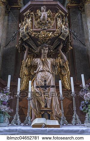 Baroque pulpit altar from 1744, Neustädter Kirche, Erlangen, Middle Franconia, Bavaria, Germany, Europe View Large Photo Image Stock Image - Baroque pulpit altar from 1744, Neustädter Kirche, Erlangen, Middle Franconia, Bavaria, Germany, Europe. Fotosearch