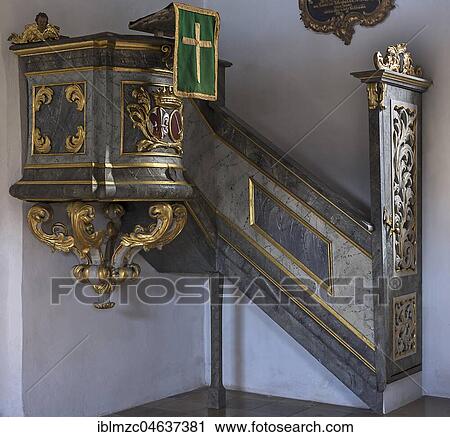Baroque pulpit in the St. Johanniskirche, Neunhof/Lauf, Middle Franconia, Bavaria, Germany, Europe View Large Photo Image Stock Image - Baroque pulpit in the St. Johanniskirche, Neunhof/Lauf, Middle Franconia, Bavaria, Germany, Europe. Fotosearch