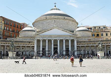 Picture - Basilica of Saint Francis the Paola, Naples, Campania, Italy, Europe. Fotosearch