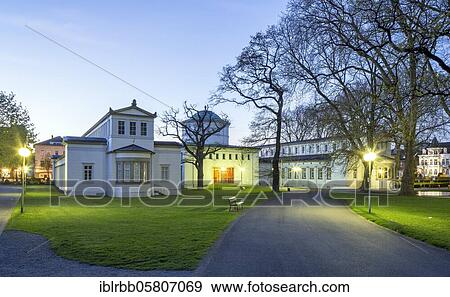 Stock Photo - Bathhouse 1 from 1857, spa gardens, Bad Oeynhausen, East Westphalia, North Rhine-Westphalia, Germany, Europe. Fotosearch