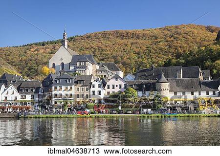 Stock Image - Beilstein with monastery church St. Joseph, Moselle, Rhineland-Palatinate, Germany, Europe. Fotosearch