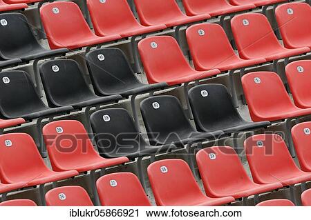 Black and red seat shells in the BayArena, Leverkusen, Germany, Europe View Large Photo Image Stock Image - Black and red seat shells in the BayArena, Leverkusen, Germany, Europe. Fotosearch