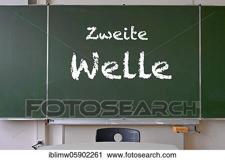 Board with inscription ZWEITE WELLE, classroom, Corona crisis, Germany, Europe View Large Photo Image Stock Image - Board with inscription ZWEITE WELLE, classroom, Corona crisis, Germany, Europe. Fotosearch