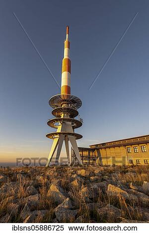 Brocken plateau with transmitter mast, Harz National Park, Saxony-Anhalt, Germany, Europe View Large Photo Image Stock Photography - Brocken plateau with transmitter mast, Harz National Park, Saxony-Anhalt, Germany, Europe. Fotosearch