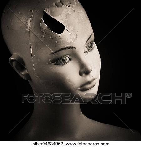 Broken head of a mannequin View Large Photo Image Stock Image - Broken head of a mannequin. Fotosearch