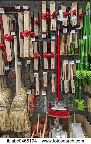 Brooms and brushes, hardware store, interior, Bavaria, Germany, Europe View Large Photo Image Stock Image - Brooms and brushes, hardware store, interior, Bavaria, Germany, Europe. Fotosearch