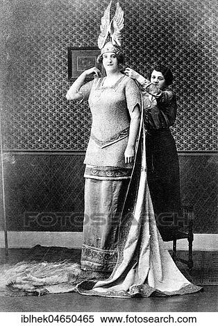 Stock Photography - Brunhild or Brunhilde, the mighty, great and strong queen from the The Song of the Nibelungs, 1910s, Germany, Europe. Fotosearch