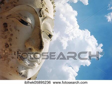Stock Photograph - Buddha, Portrait, Ayuthaya, Thailand, Asia. Fotosearch