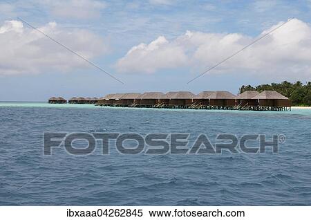Bungalows auf einer tropischen Insel, Rasdhoo-Atoll, Indischer Ozean, Malediven, Asien View Large Photo Image Stock Photography - Bungalows auf einer tropischen Insel, Rasdhoo-Atoll, Indischer Ozean, Malediven, Asien. Fotosearch