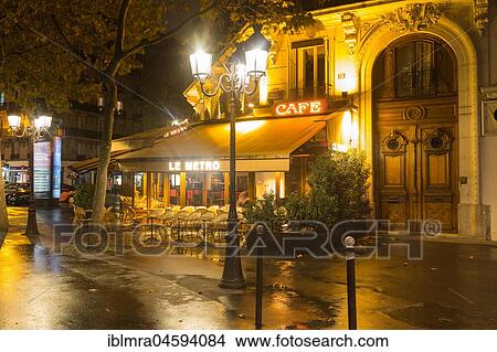Café in the Saint-Germain district by night, Paris, France, Europe View Large Photo Image Picture - Café in the Saint-Germain district by night, Paris, France, Europe. Fotosearch