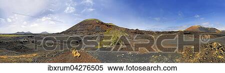Caldera Colorada mit Brocken Lava in Vulkanbergen, Mancha Blanca, Lanzarote, Kanarische Insel, Spanien, Europa View Large Photo Image Stock Photography - Caldera Colorada mit Brocken Lava in Vulkanbergen, Mancha Blanca, Lanzarote, Kanarische Insel, Spanien, Europa. Fotosearch