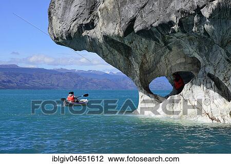 Canoe at the Capilla de Mármol, marble chapel, marble caves, Cuevas de Marmol, Lago General Carrera, Puerto Rio Tranquilo, Región de Aysén, Chile, South America View Large Photo Image Stock Image - Canoe at the Capilla de Mármol, marble chapel, marble caves, Cuevas de Marmol, Lago General Carrera, Puerto Rio Tranquilo, Región de Aysén, Chile, South America. Fotosearch