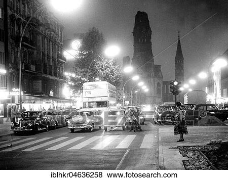 Car traffic on the Kudamm at night, Kurfürstendamm, in the background the Gedächtniskirche, approx. 1960s, Berlin, Germany, Europe View Large Photo Image Stock Photo - Car traffic on the Kudamm at night, Kurfürstendamm, in the background the Gedächtniskirche, approx. 1960s, Berlin, Germany, Europe. Fotosearch