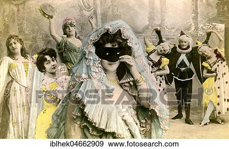 Carnival, 1910s, hand coloured, Germany, Europe View Large Photo Image Stock Photo - Carnival, 1910s, hand coloured, Germany, Europe. Fotosearch