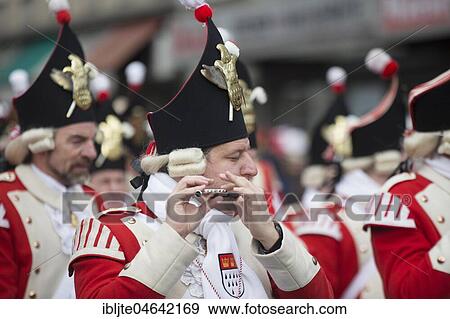 Carnival group with flutes, Rote Funken, Carnival Monday procession, Cologne, North Rhine-Westphalia, Germany, Europe View Large Photo Image Stock Photo - Carnival group with flutes, Rote Funken, Carnival Monday procession, Cologne, North Rhine-Westphalia, Germany, Europe. Fotosearch