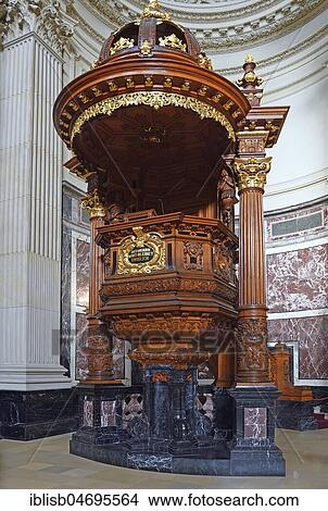 Picture - Carved pulpit, Berlin Cathedral, Berlin, Germany, Europe. Fotosearch