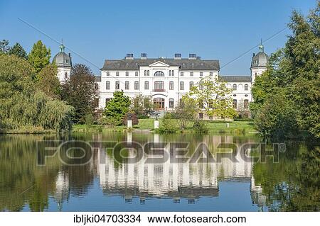 Castle Gut Salzau with reflection in the water, Fargau-Pratjau, Schleswig-Holstein, Germany, Europe View Large Photo Image Picture - Castle Gut Salzau with reflection in the water, Fargau-Pratjau, Schleswig-Holstein, Germany, Europe. Fotosearch