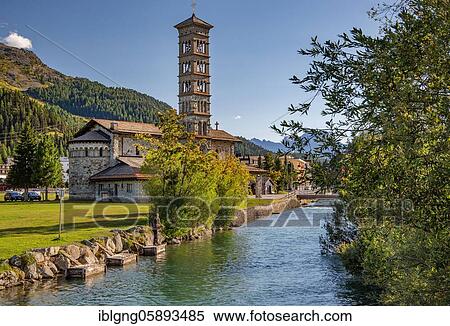 Catholic church on the banks of the Inn in the district of St. Moritz-Bad, St. Moritz, Berninaalpen, Upper Engadine, Engadine, Grisons, Switzerland, Europe View Large Photo Image Stock Photography - Catholic church on the banks of the Inn in the district of St. Moritz-Bad, St. Moritz, Berninaalpen, Upper Engadine, Engadine, Grisons, Switzerland, Europe. Fotosearch