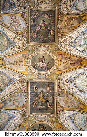 Stock Image - Ceiling painting, Renaissance vault Antiquarium in the Munich Residence, Munich, Upper Bavaria, Bavaria, Germany, Europe. Fotosearch