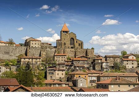 Stock Photo - Chanteuges village in Haut-Allier region, Haute Loire departement, Auvergne, France, Europe. Fotosearch