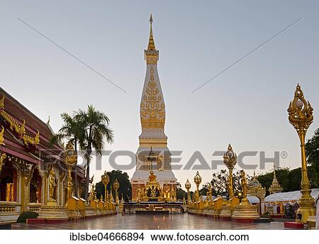 Chedi of Wat Phra That Phanom, temple complex in Amphoe That Phanom, Nakhon Phanom Province, Isan, Thailand, Asia View Large Photo Image Picture - Chedi of Wat Phra That Phanom, temple complex in Amphoe That Phanom, Nakhon Phanom Province, Isan, Thailand, Asia. Fotosearch