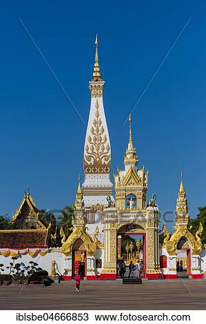 Chedi of Wat Phra That Phanom, temple complex in Amphoe That Phanom, Nakhon Phanom Province, Isan, Thailand, Asia View Large Photo Image Stock Image - Chedi of Wat Phra That Phanom, temple complex in Amphoe That Phanom, Nakhon Phanom Province, Isan, Thailand, Asia. Fotosearch