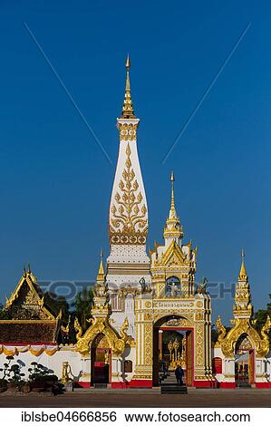 Chedi of Wat Phra That Phanom, temple complex in Amphoe That Phanom, Nakhon Phanom Province, Isan, Thailand, Asia View Large Photo Image Stock Photograph - Chedi of Wat Phra That Phanom, temple complex in Amphoe That Phanom, Nakhon Phanom Province, Isan, Thailand, Asia. Fotosearch