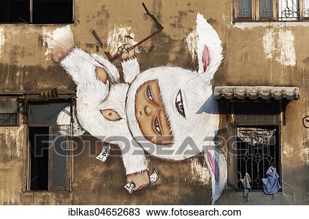 Child in bunny costume, Mural by Thai graffiti artist Alex Face, Graffiti Park Si Surut Alley, Ratchathewi, Bangkok, Thailand, Asia View Large Photo Image Stock Image - Child in bunny costume, Mural by Thai graffiti artist Alex Face, Graffiti Park Si Surut Alley, Ratchathewi, Bangkok, Thailand, Asia. Fotosearch