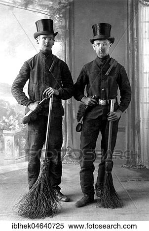Stock Photography - Chimney sweeps, 1920s, exact place unknown, Germany, Europe. Fotosearch