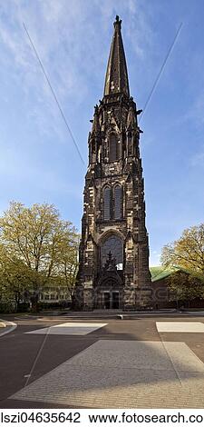 Stock Image - Christ Church with the Place of the European Promise, Bochum, Ruhr Area, North Rhine-Westphalia, Germany, Europe. Fotosearch